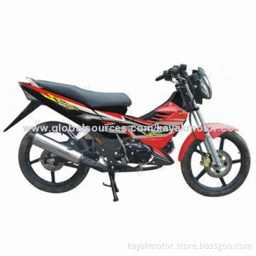 Street Bike with 125cc Engine, Kick/ Electric Starting and Spoke/Alloy Wheel